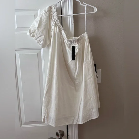 Lulus linen one shoulder dress Size XL - Picture 5 of 8